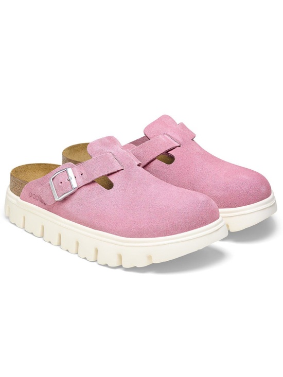 Birkenstock Shoes - Birkenstock Papillio | Boston Chunky Suede Clogs in Candy Pink Size 9